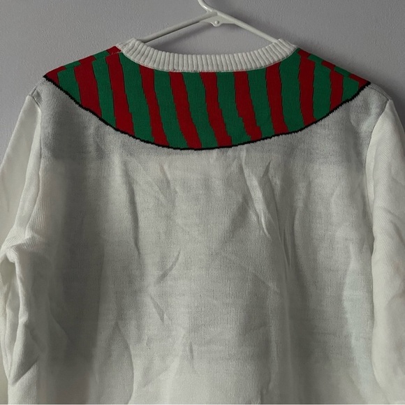 NWT MAD Engine Festive Snowman with Scarf Sweater Medium - Picture 6 of 10